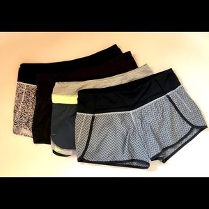 x4 LULULEMON Short Variety Pack, 4” inseam